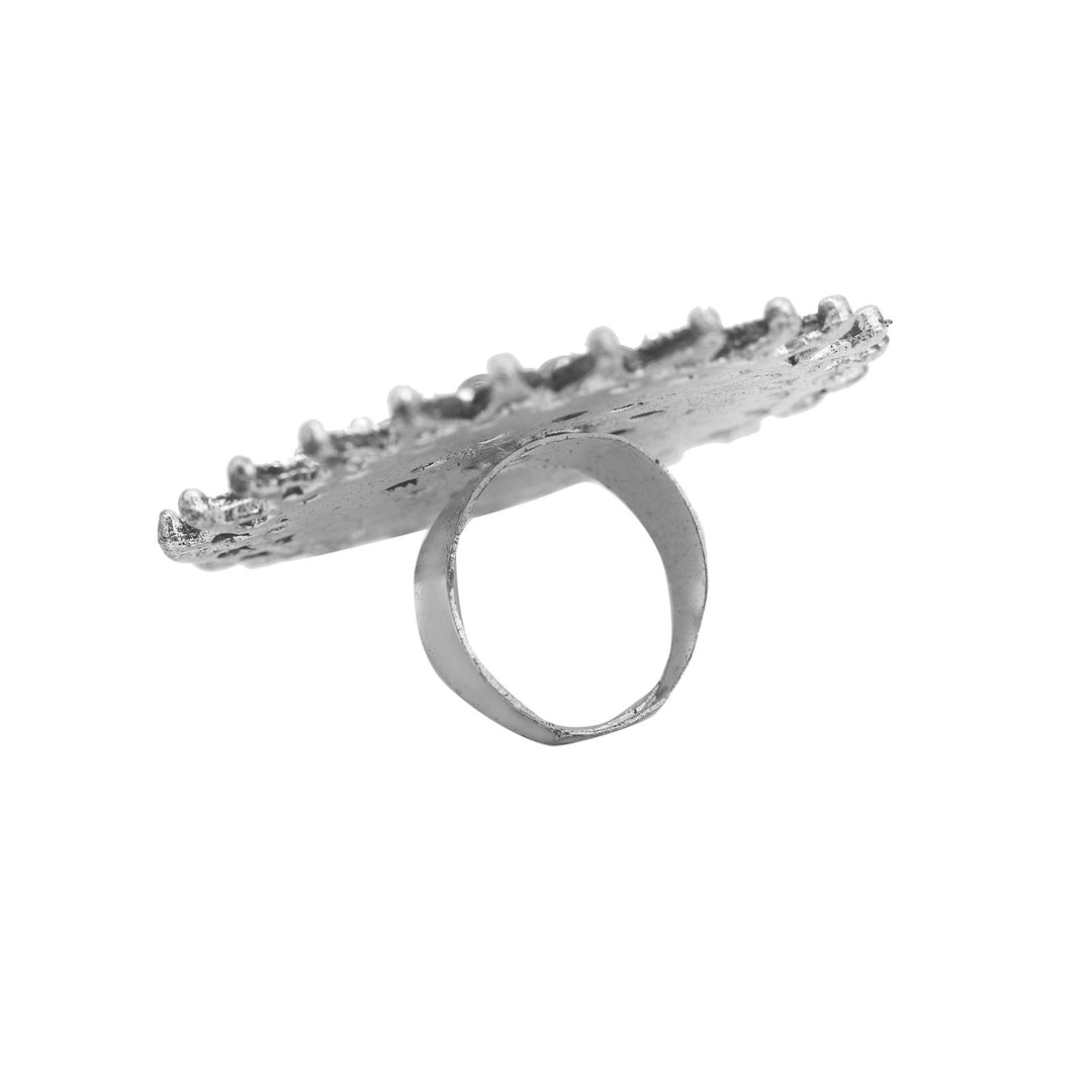 Lavanya Silver Oxidized Ring - Teejh