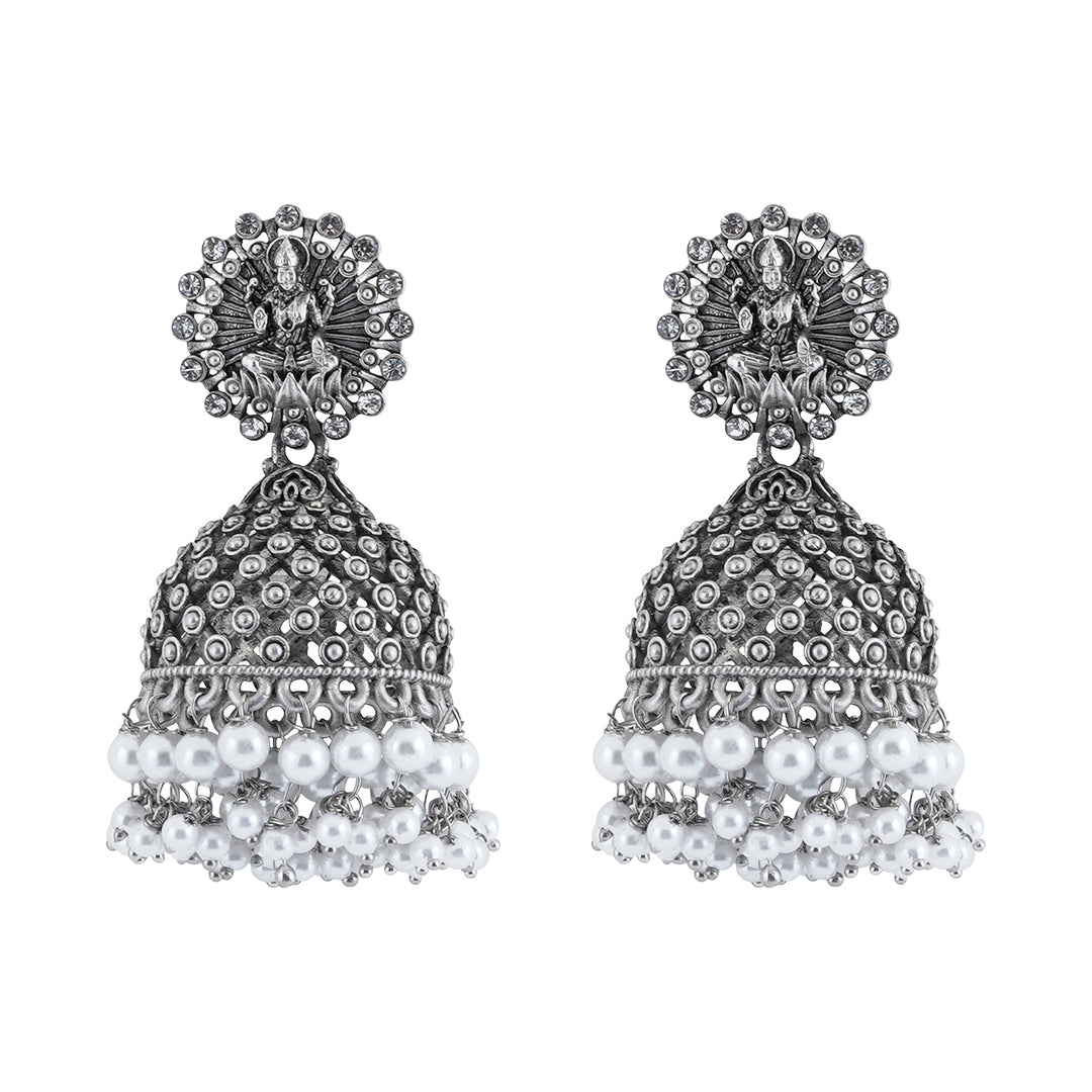 Teejh Nandika Silver Oxidised Earrings