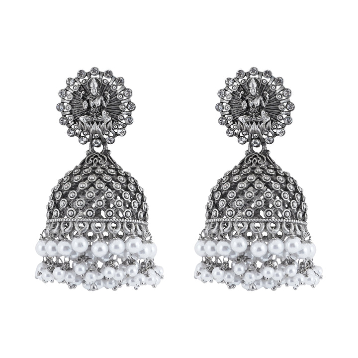 Teejh Nandika Silver Oxidised Earrings