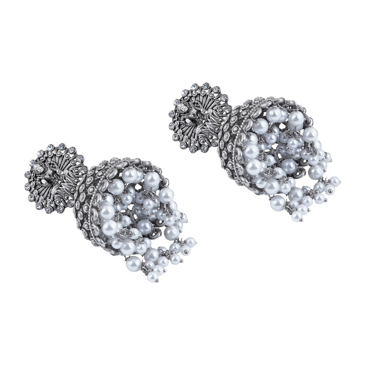 Teejh Nandika Silver Oxidised Earrings