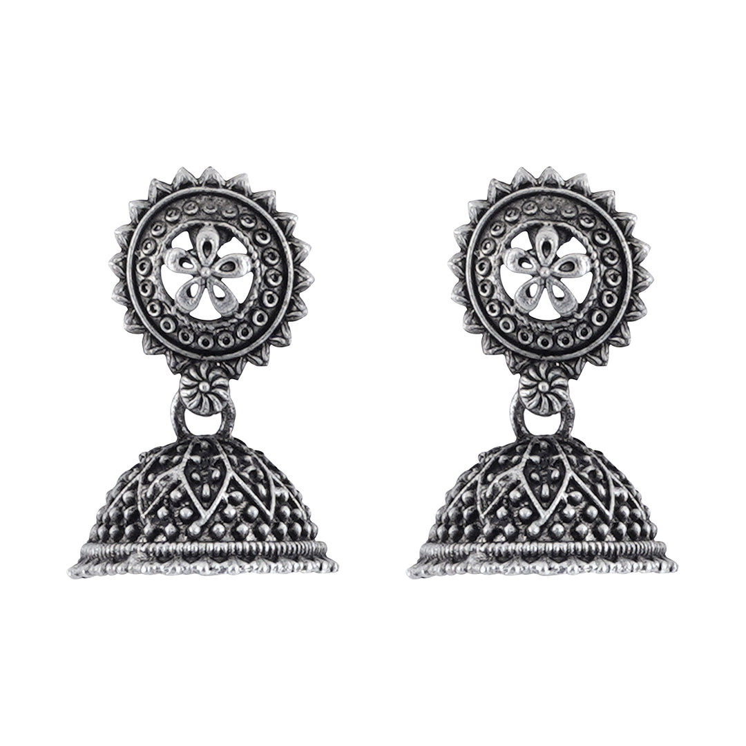 Teejh Pekham Silver Oxidised Earrings