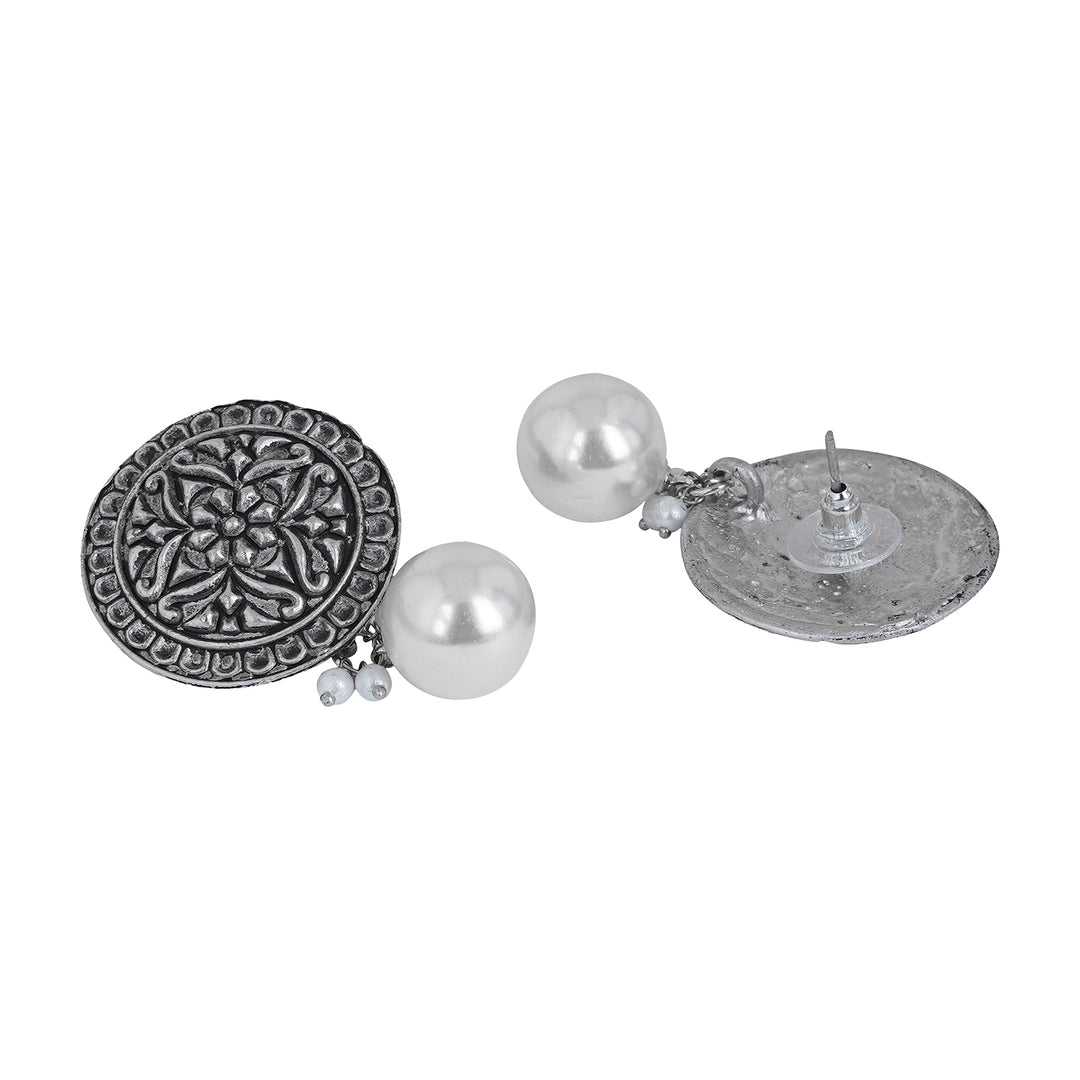 Teejh Shreenika Silver Oxidised Earrings