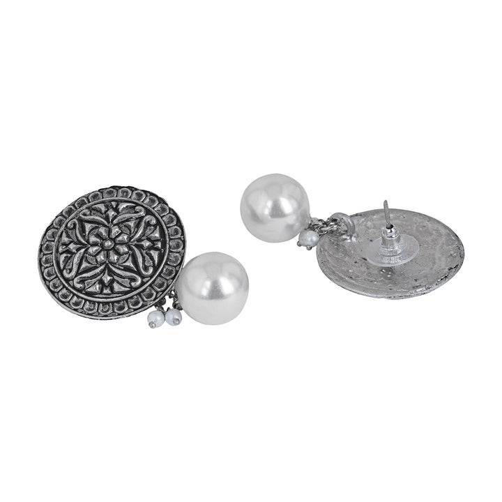 Teejh Shreenika Silver Oxidised Earrings
