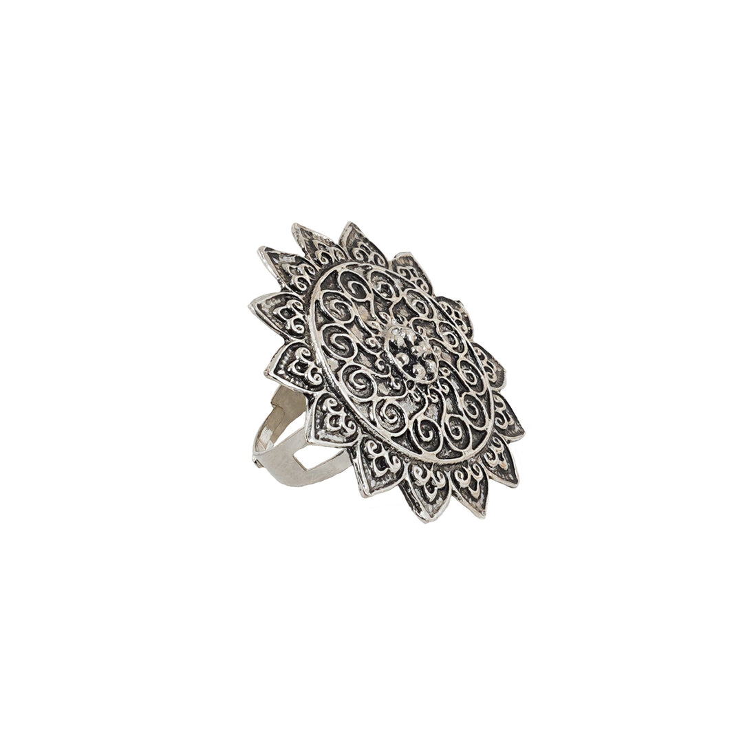 Teejh Anaia Silver Oxidised Ring
