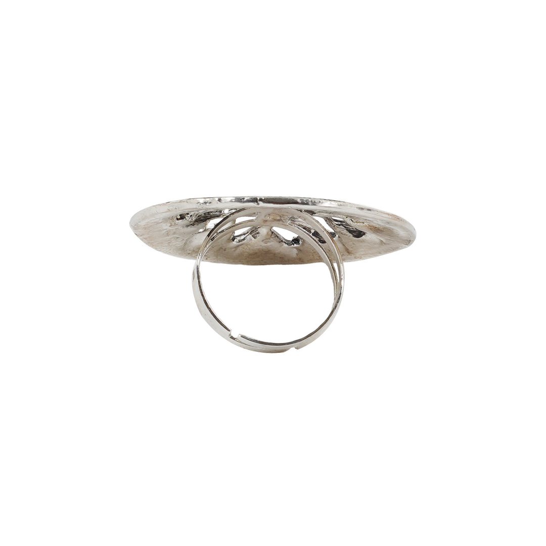 Teejh Drishya Silver Oxidised Ring