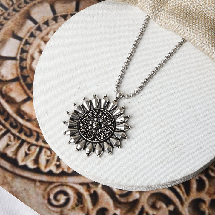 Teejh Aparnaa Sliver-Oxidised Necklace