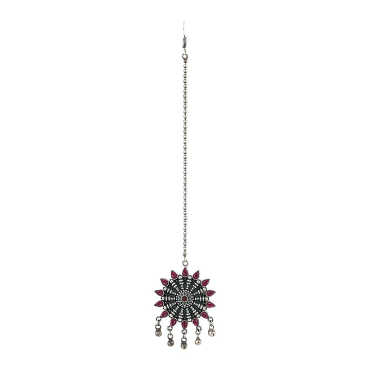 Teejh Rasha Silver Oxidized Maang Tika