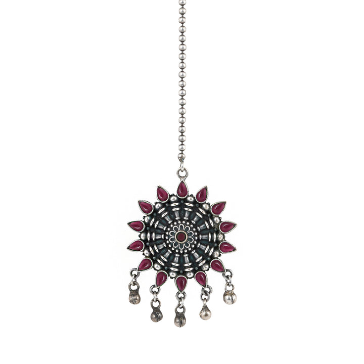 Teejh Rasha Silver Oxidized Maang Tika