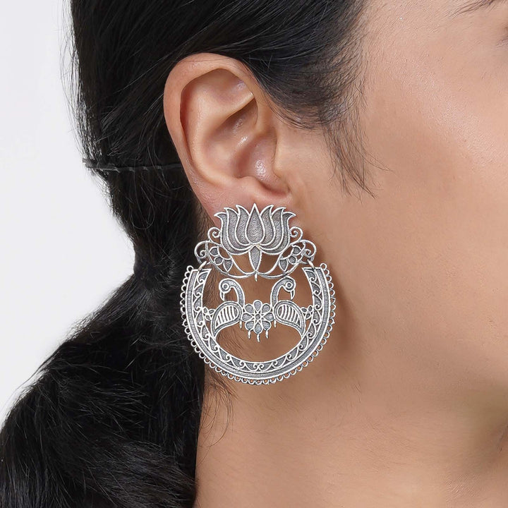 Teejh Rasha Silver Oxidised Earring