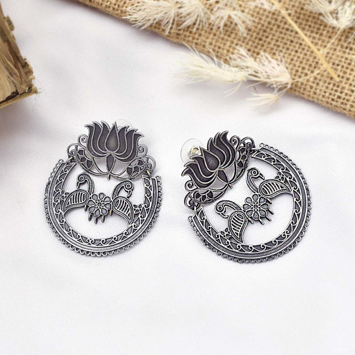 Teejh Rasha Silver Oxidised Earring