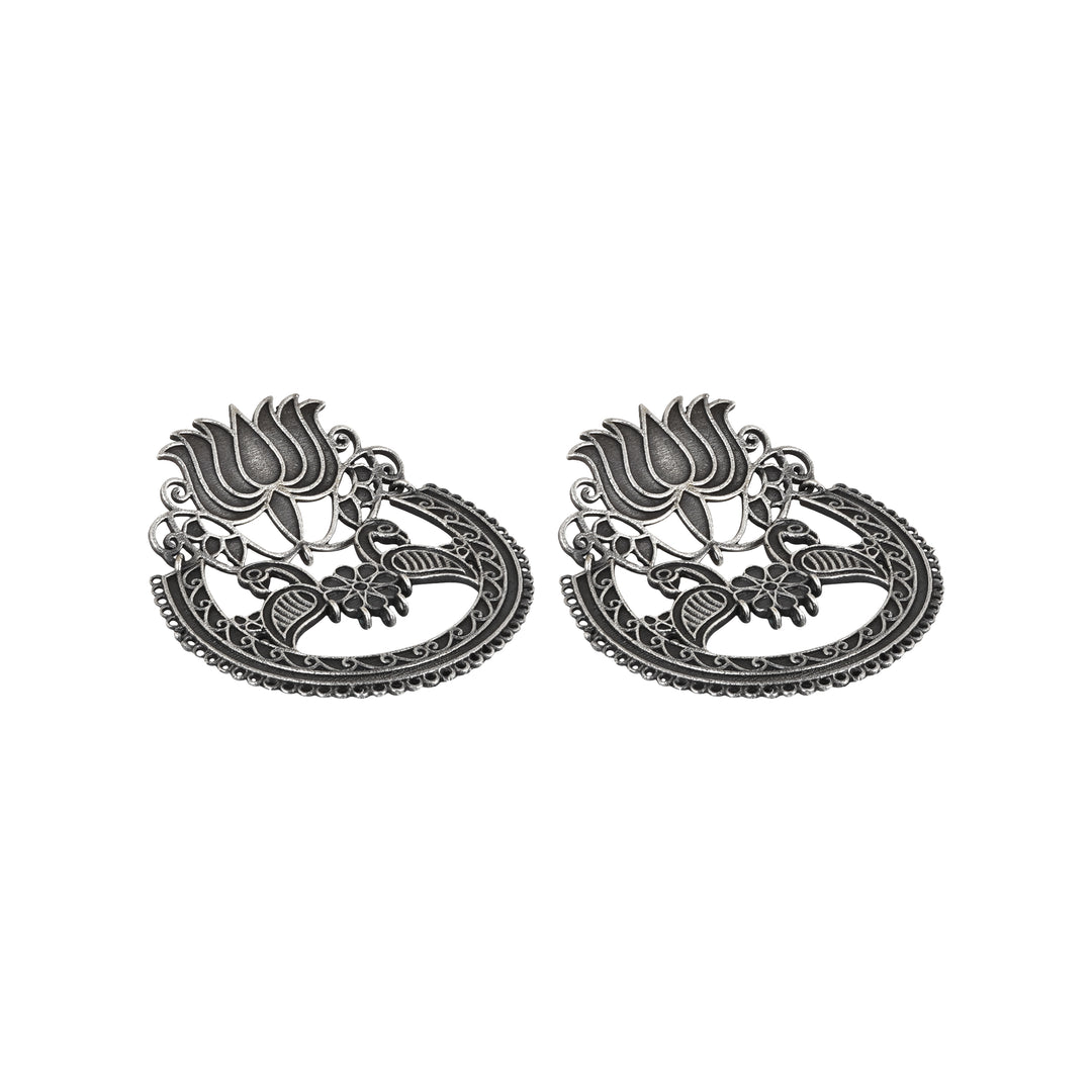 Teejh Rasha Silver Oxidised Earring