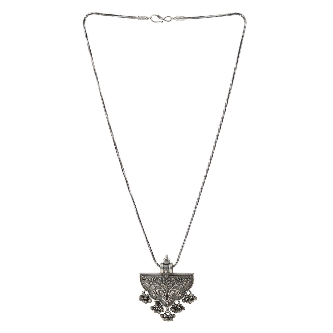 Teejh Aadri Silver Oxidised Necklace