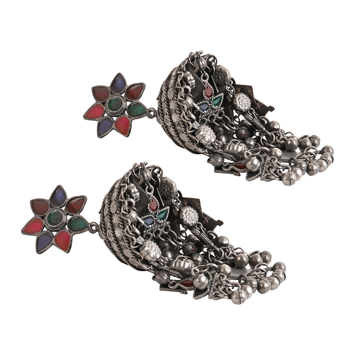 Teejh Shivani Silver Oxidised Earring