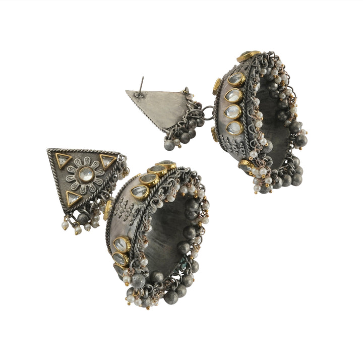 Teejh Edhitha Silver Oxidised Earring