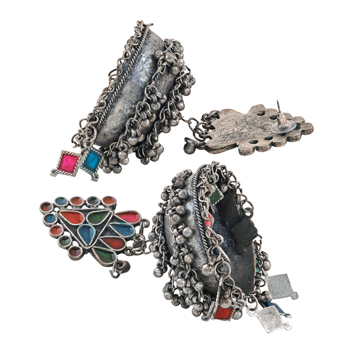 Teejh Iryaa  Silver Oxidised Earring