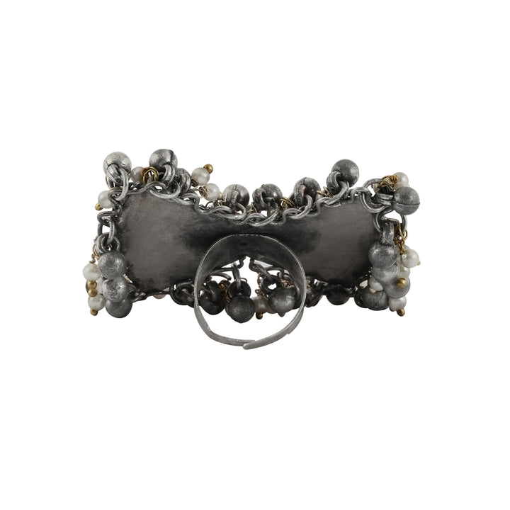 Teejh Lopa Silver Oxi isdised Ring