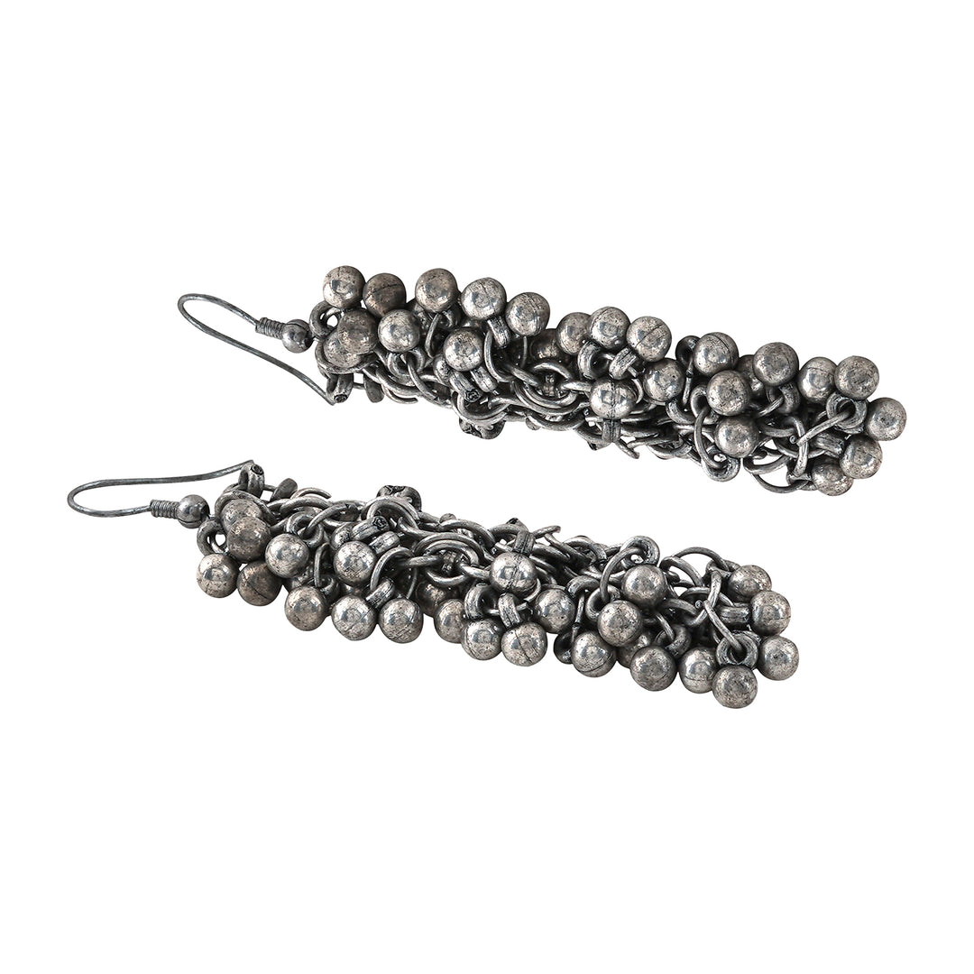 Teejh Vansha Silver Oxidised Ghungroo Necklace Set
