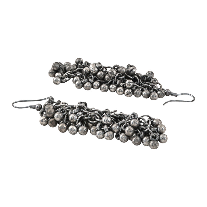 Teejh Vansha Silver Oxidised Ghungroo Necklace Set