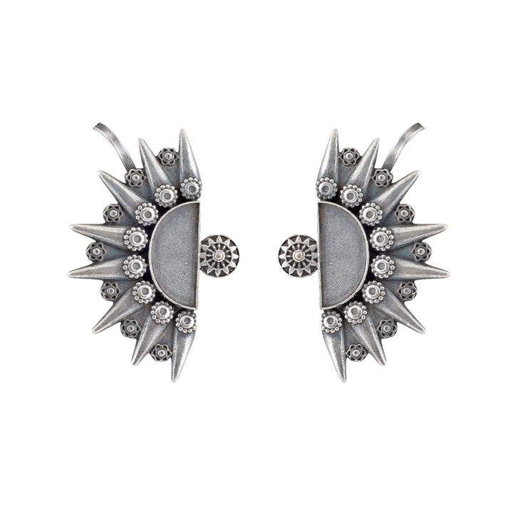 Teejh Aanika Silver Oxidised Earcuff