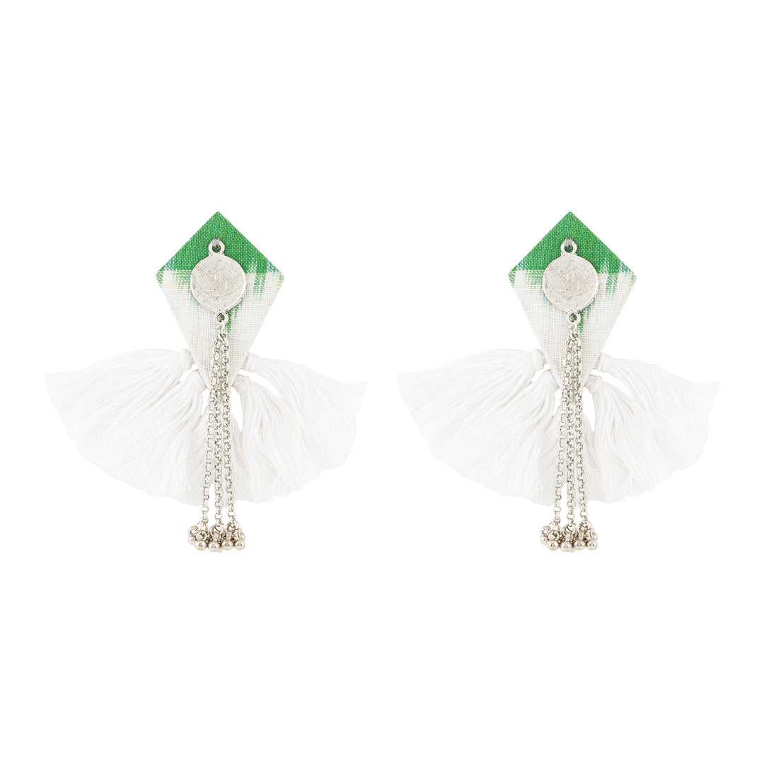 Teejh Vallari Green Tassel Earring