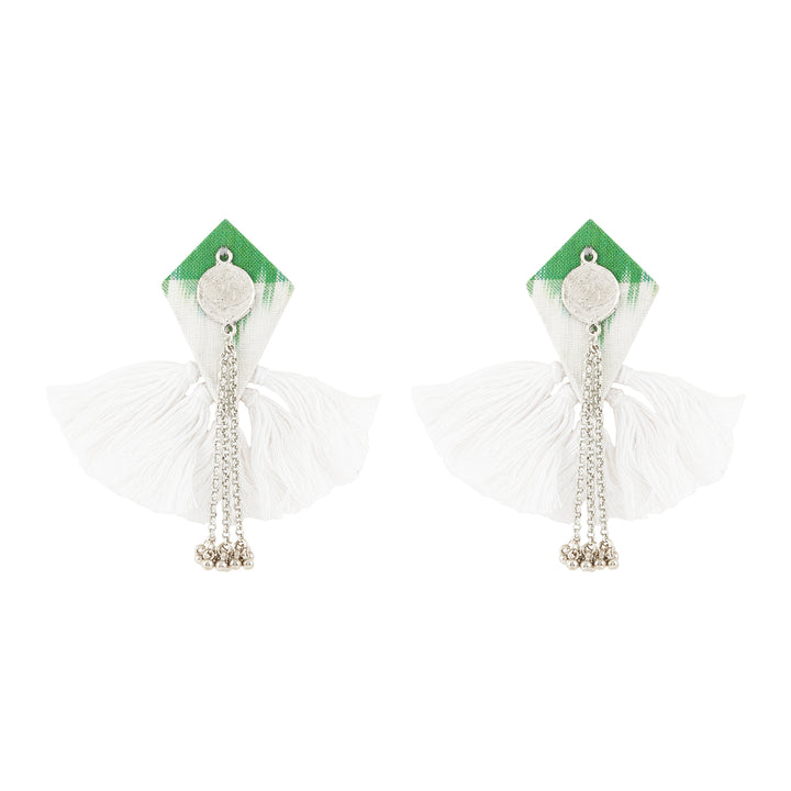 Teejh Vallari Green Tassel Earring