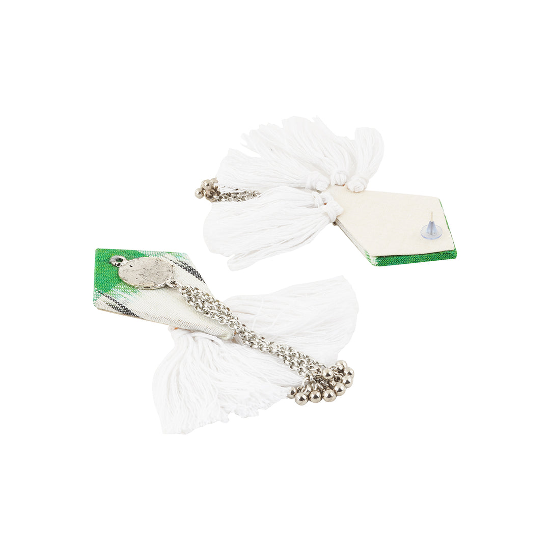 Teejh Vallari Green Tassel Earring