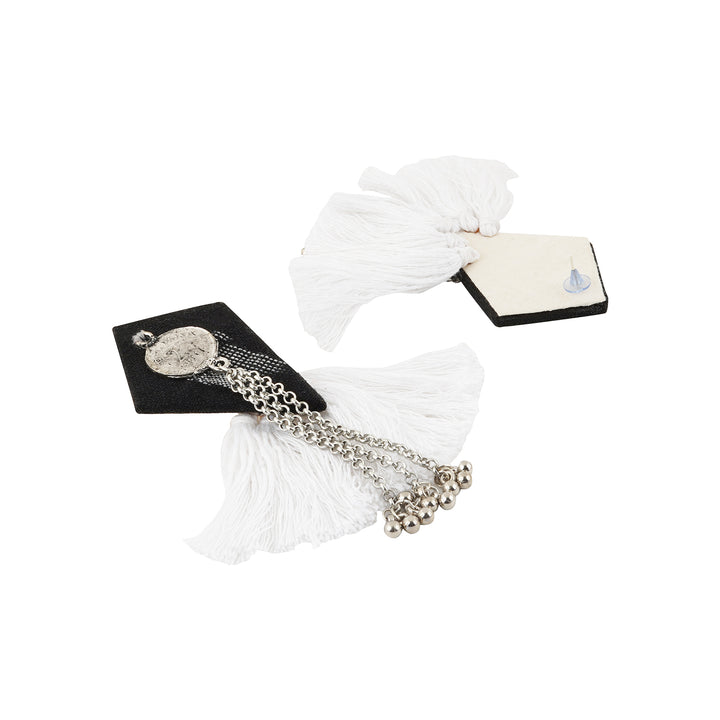 Teejh Vallari Black Tassel Earring