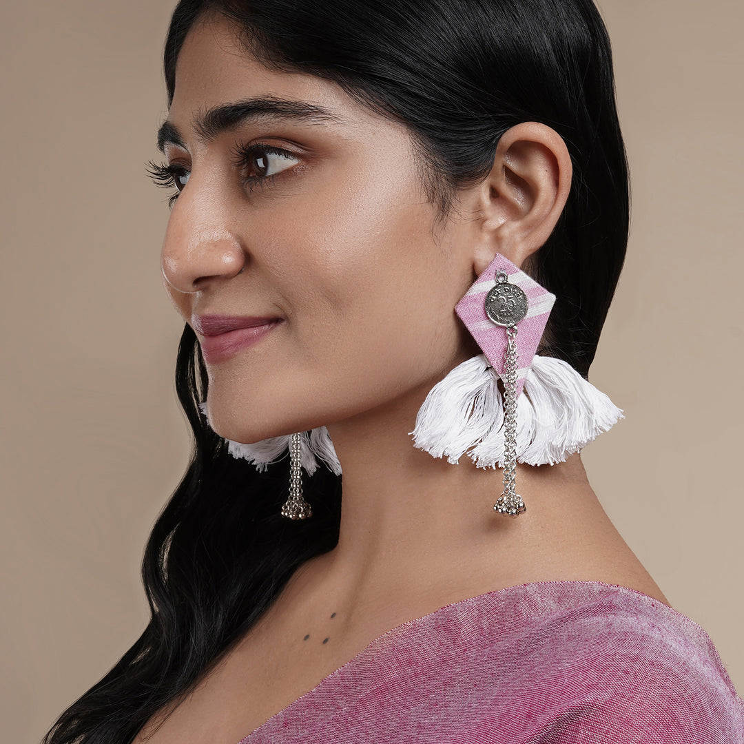 Teejh Vallari Pink Tassel Earring