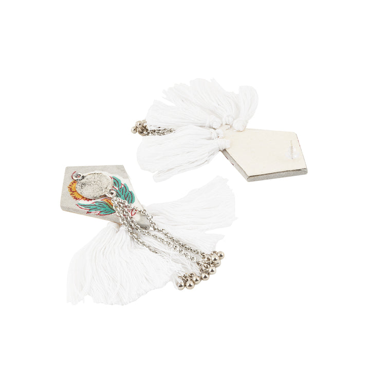 Teejh Vallari Grey Tassel Earring