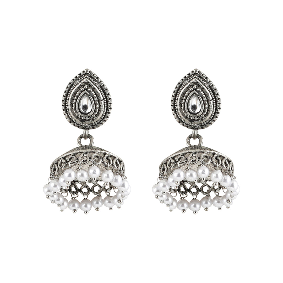 Teejh Ashriya Silver Oxidised Earring