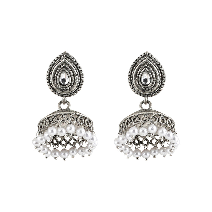 Teejh Ashriya Silver Oxidised Earring