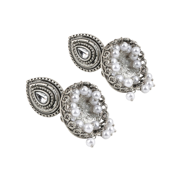 Teejh Ashriya Silver Oxidised Earring