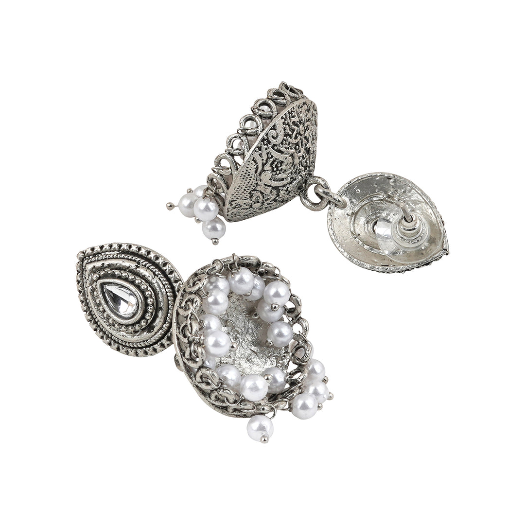 Teejh Ashriya Silver Oxidised Earring