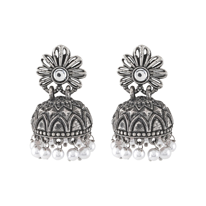 Teejh Kritikaa Silver Oxidized Earring