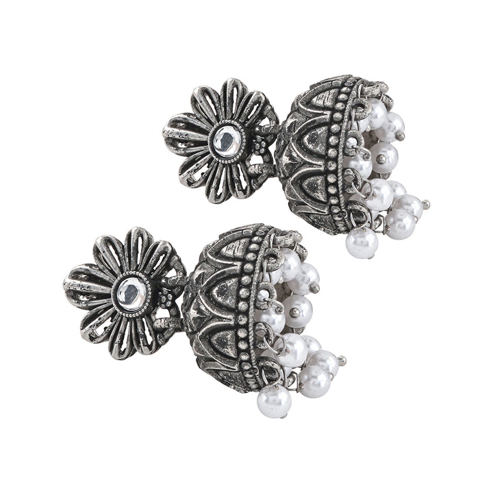 Teejh Kritikaa Silver Oxidized Earring