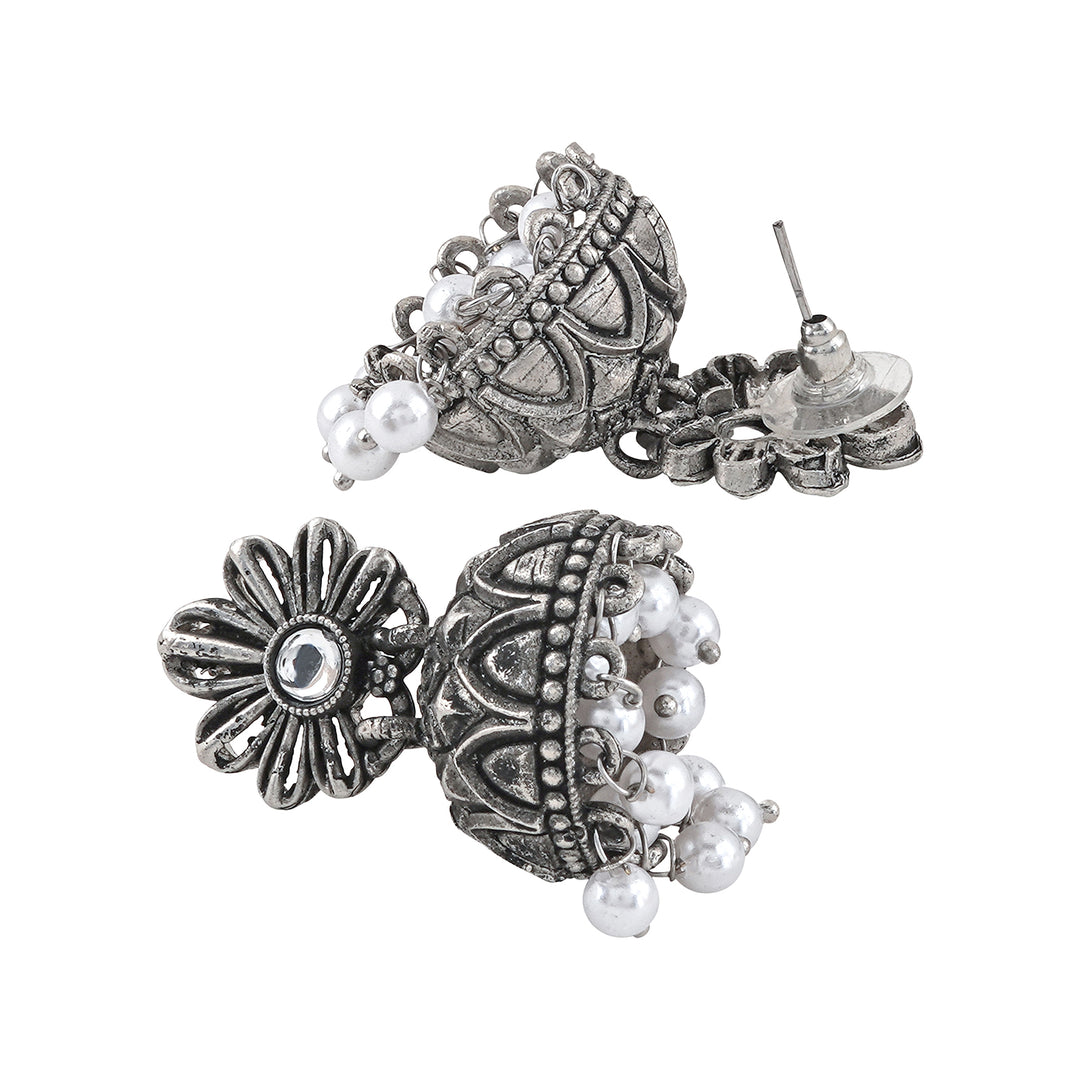 Teejh Kritikaa Silver Oxidized Earring