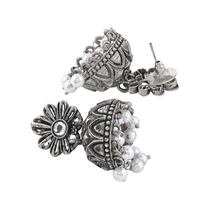 Teejh Kritikaa Silver Oxidized Earring