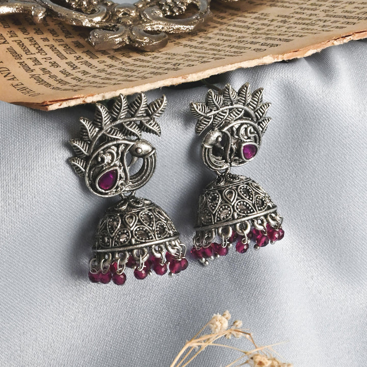 Teejh Rukmani Silver Oxidised Earring