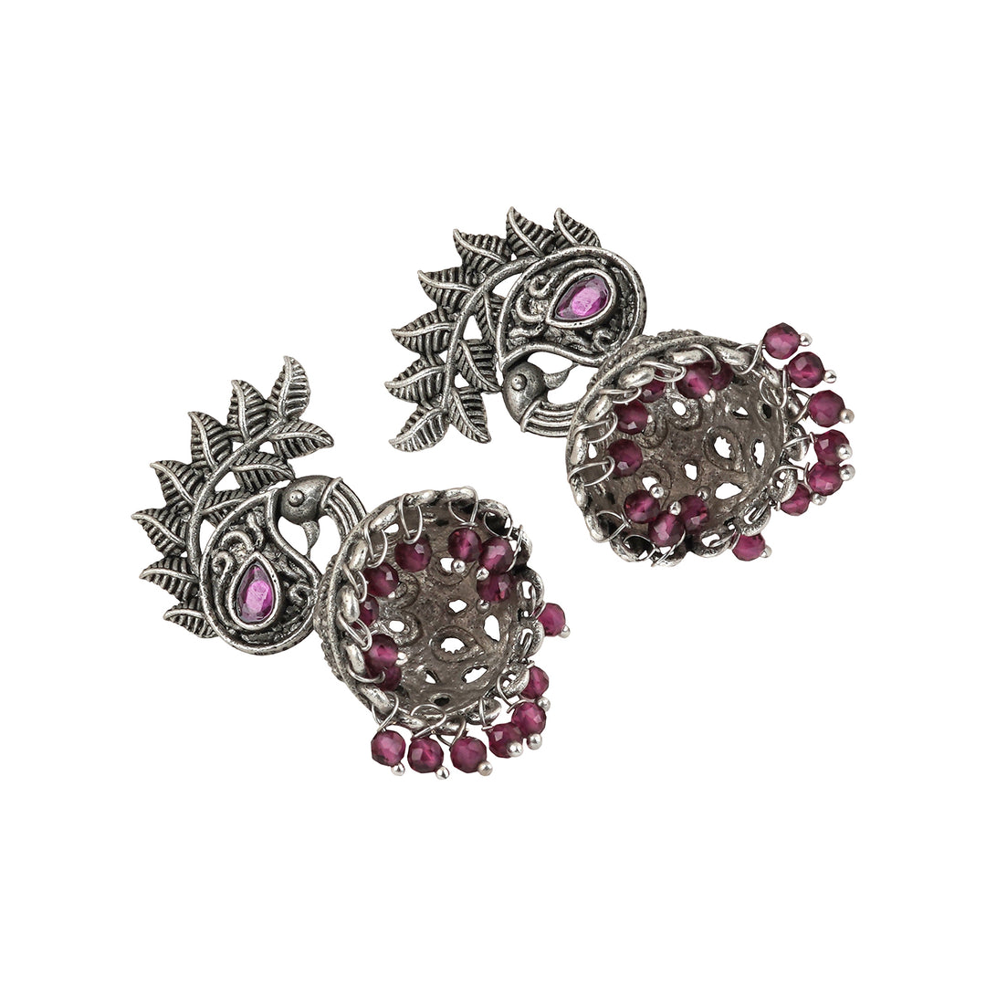 Teejh Rukmani Silver Oxidised Earring