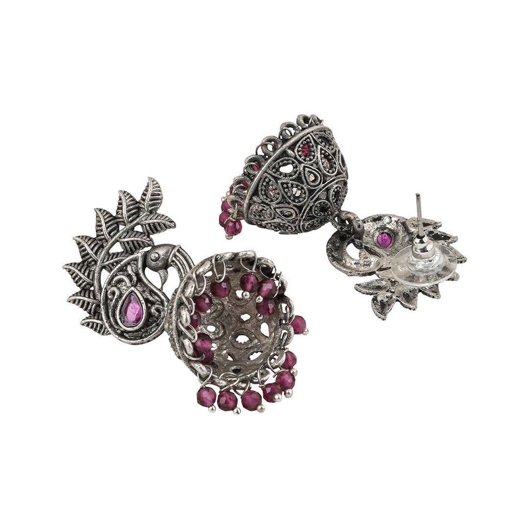 Teejh Rukmani Silver Oxidised Earring