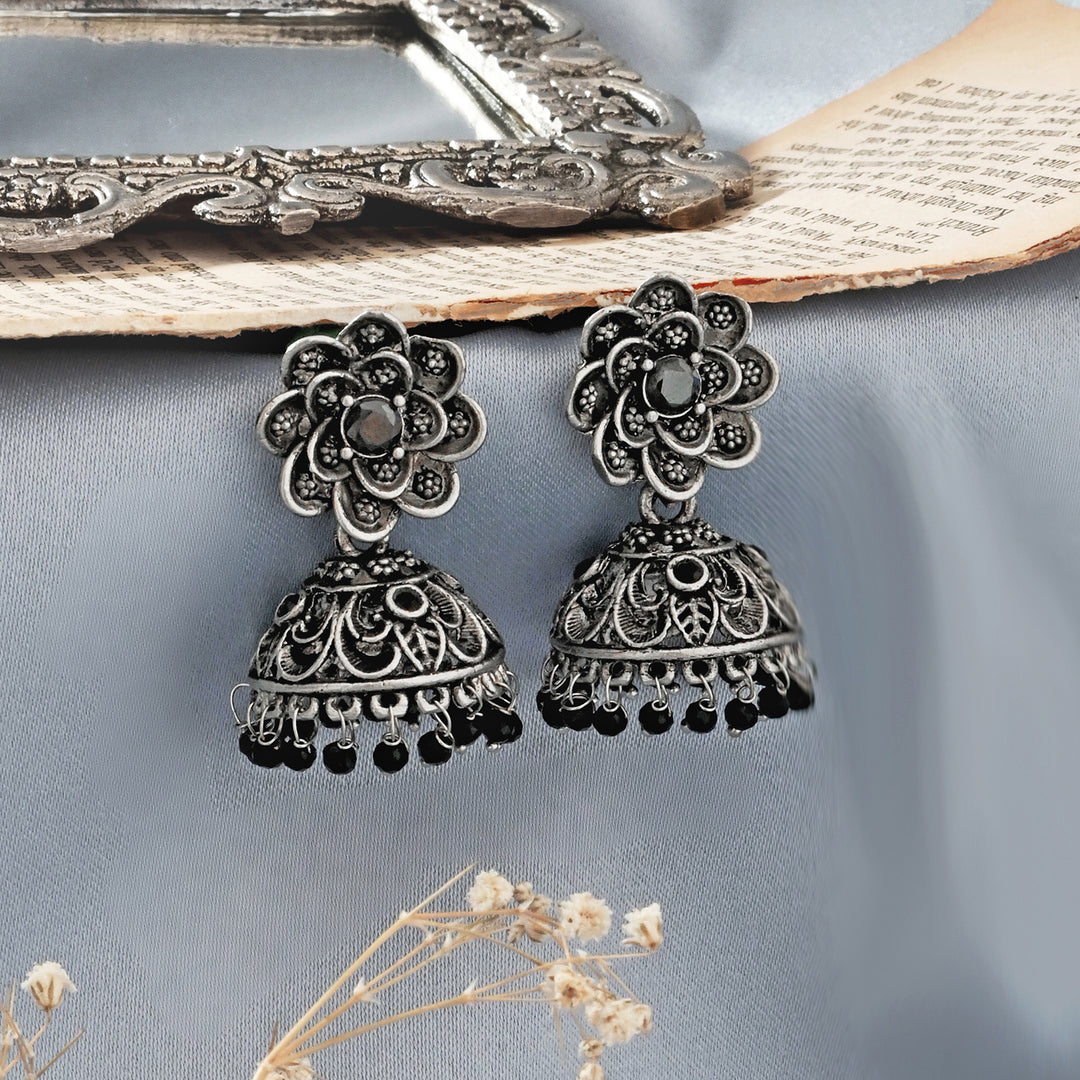 ◆OSOYA◆ Teejh Idaaya Silver Oxidised Earring
