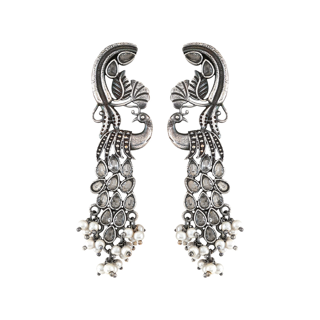Teejh Daaivi Silver Oxidised Earring