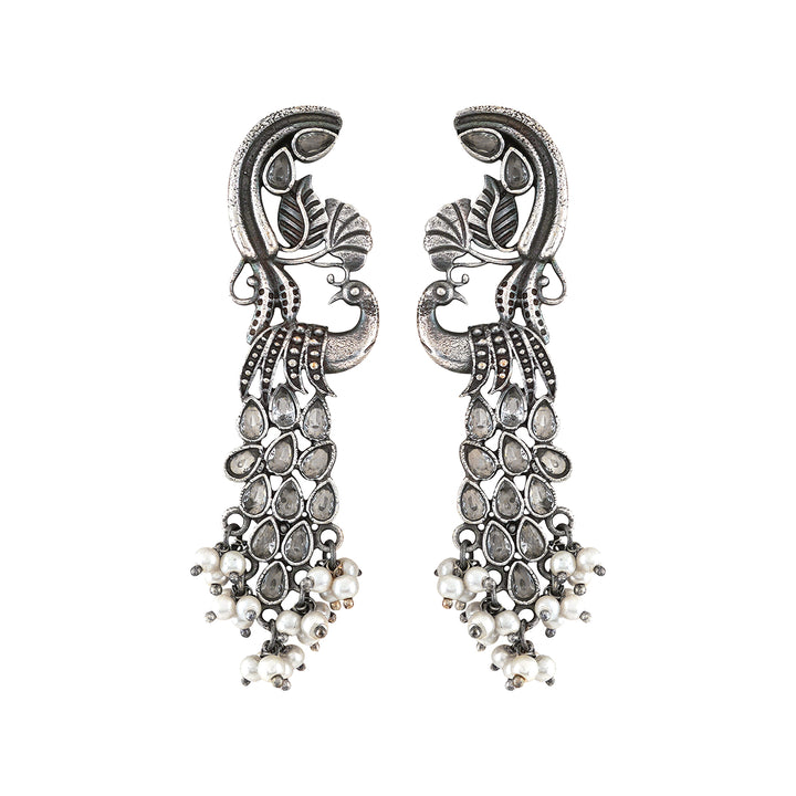 Teejh Daaivi Silver Oxidised Earring