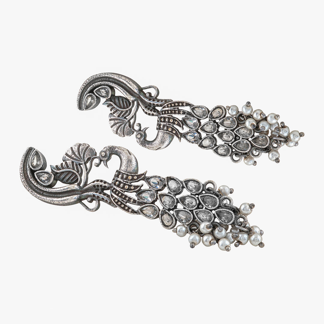 Teejh Daaivi Silver Oxidised Earring
