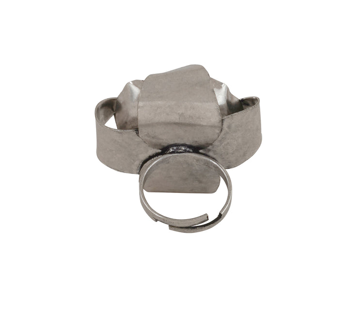 Teejh Anahita Pearl and Silver Oxidised Ring