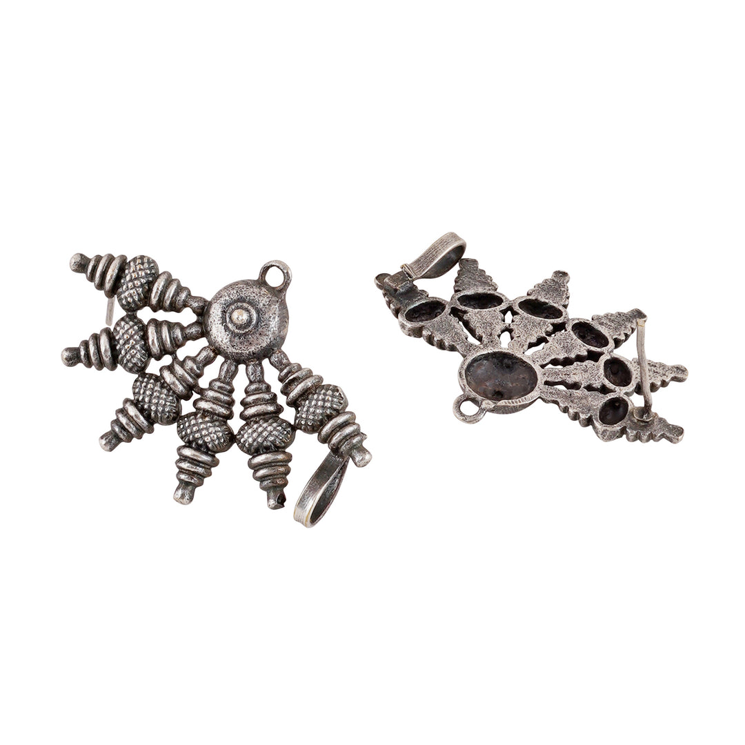 Teejh Aabirani Silver Oxidised Earrings