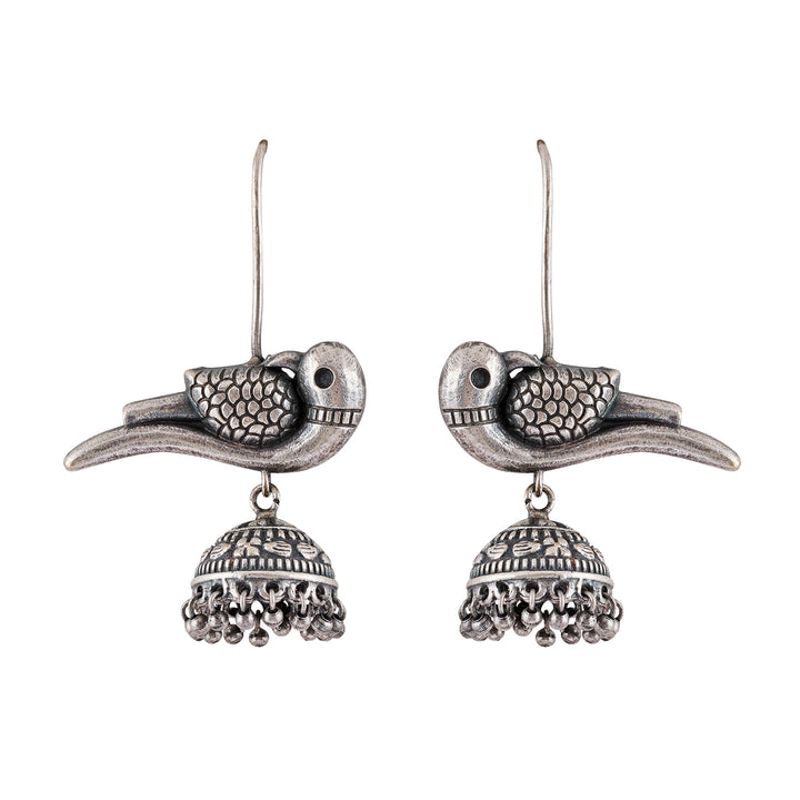 Teejh Gatrikaa Silver Oxidised Earrings