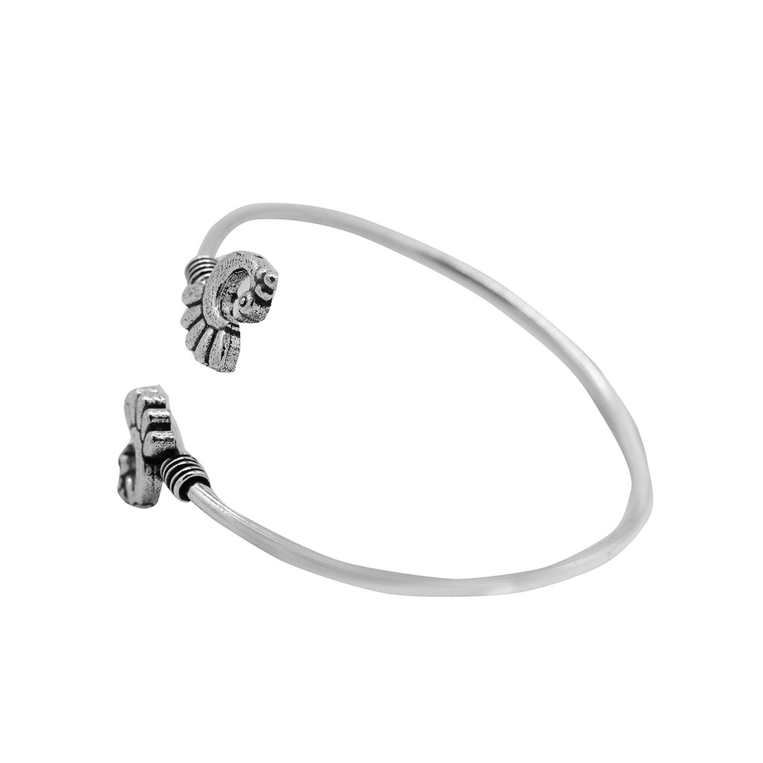 Shyla Peacock Silver Oxidized Bracelet - Teejh