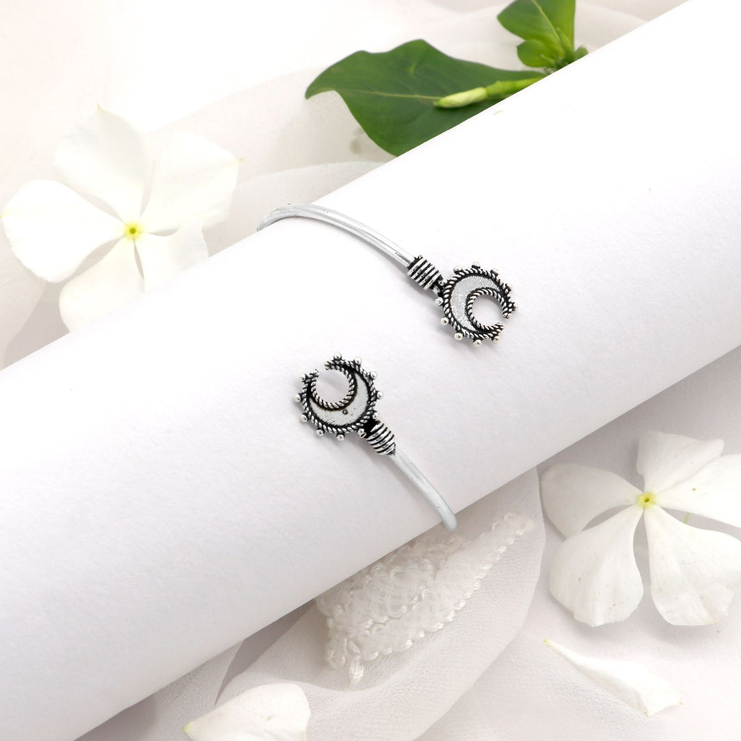 Chandrika Silver Oxidized Bracelet - Teejh