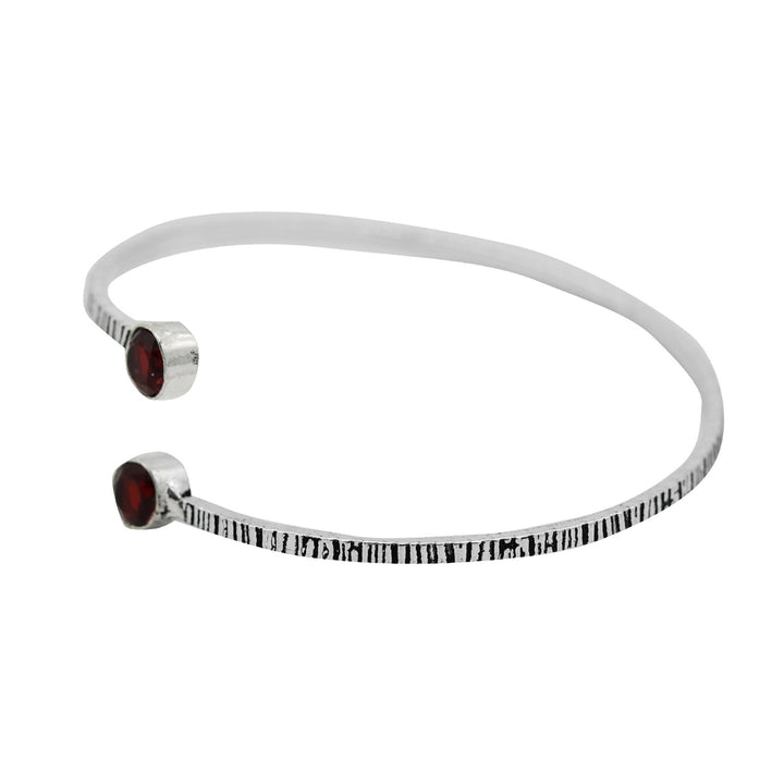 Bhamini Red Silver Oxidized Bracelet - Teejh